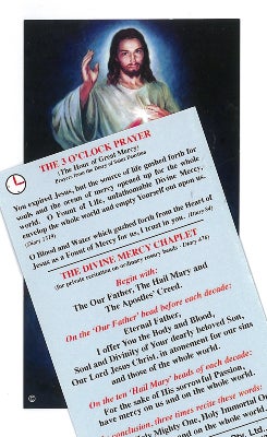 The Divine Mercy - The 3 O'Clock Prayer Laminated Card PC-DMP1 | St